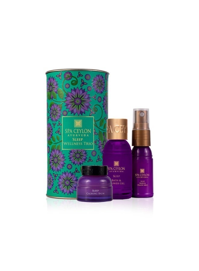 SPA CEYLON Sleep Wellness Trio Set | Restful Spa Essentials | Natural Ingredients | Ayurvedic Bath Gift Set | Lavender Essential Oil | Shower gel, Body Mist, Balm | Gift set - Image 1